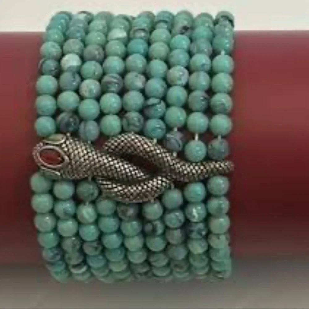 Beaded Bracelet with Snake